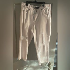 Cato white crop jeans size 18w